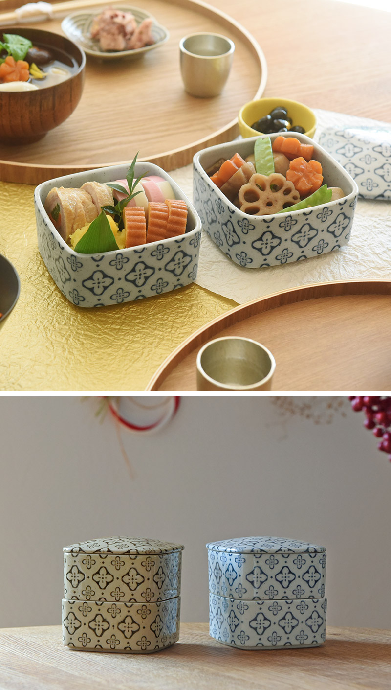 お重箱 2段 おしゃれ 食器 yrh Nobana 野花 二段重 studio m スタジオ