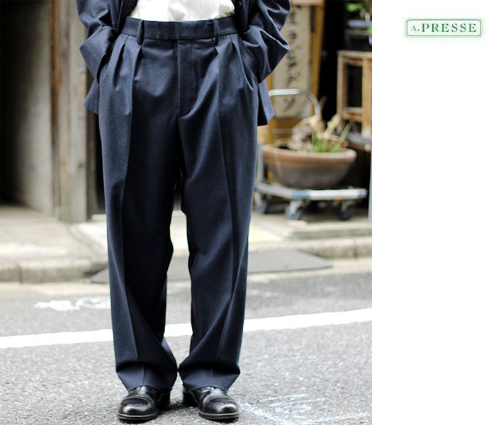 アプレッセ A.PRESSE ワイド テーパード トラウザーズ Wide Tapered