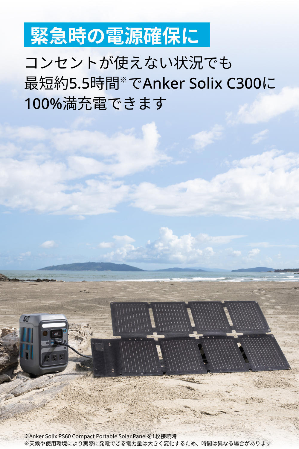 Anker（アンカー） Anker Solix PS60 Compact Portable Solar Panel