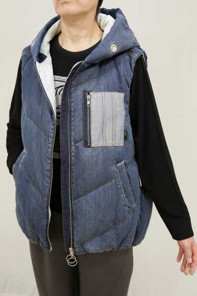 ayane 秋冬SALE【アヤン/875823/40%OFF】綿ポリダンガリーフードジップ