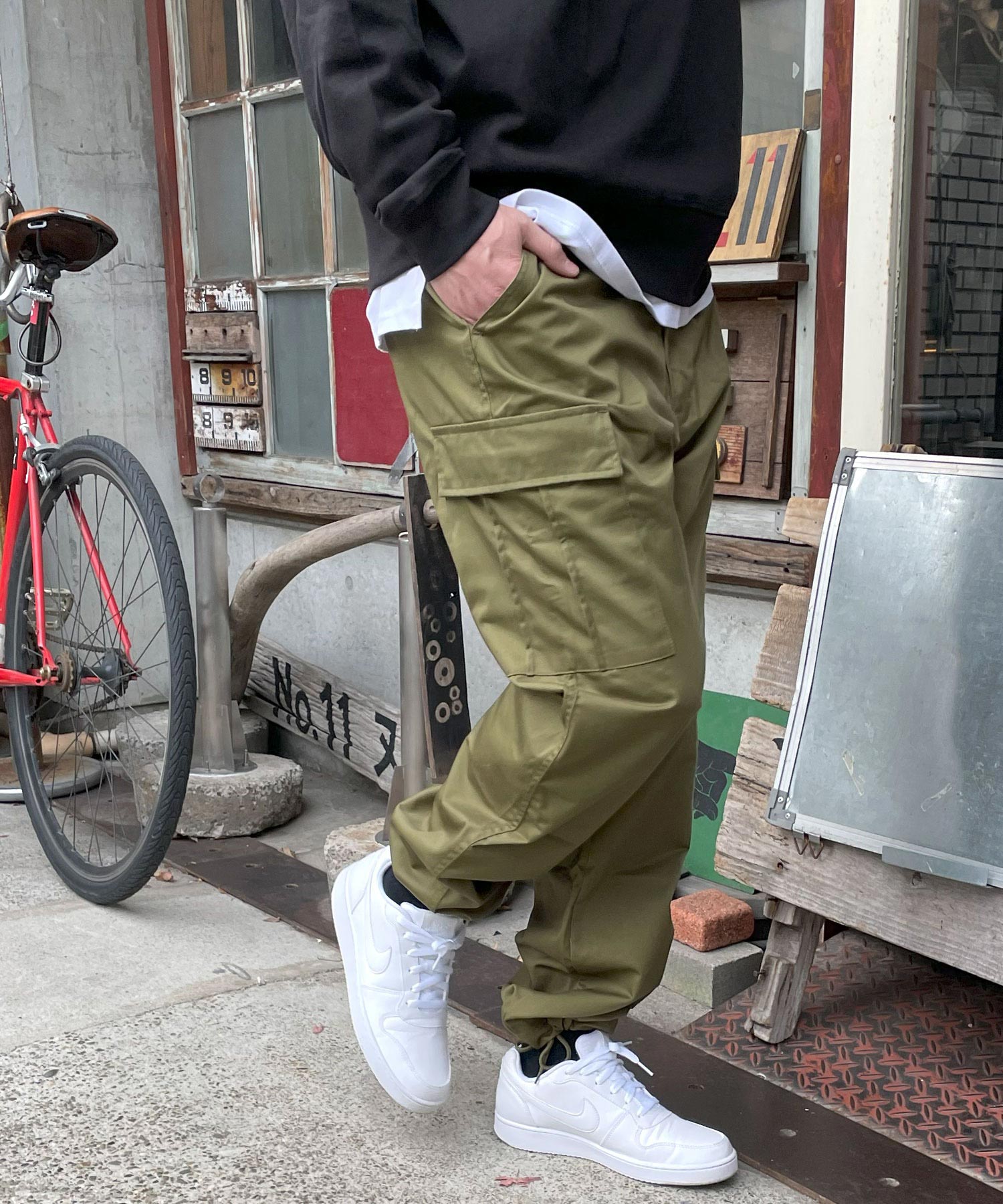 ARCADE（アーケード） カーゴパンツ メンズ 裾絞り ズボン ミリタリー