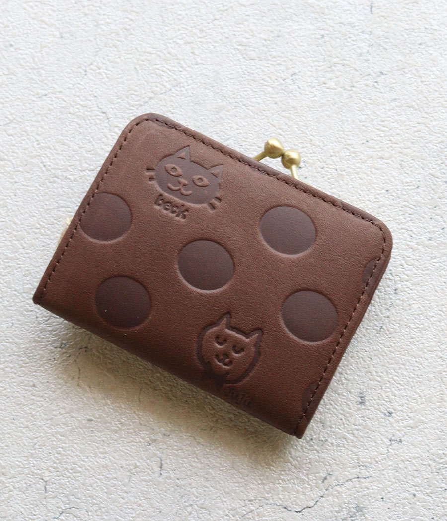 box21 がま口小銭入れ ボックス ジュジュアンドベック 牛革 猫 ネコ