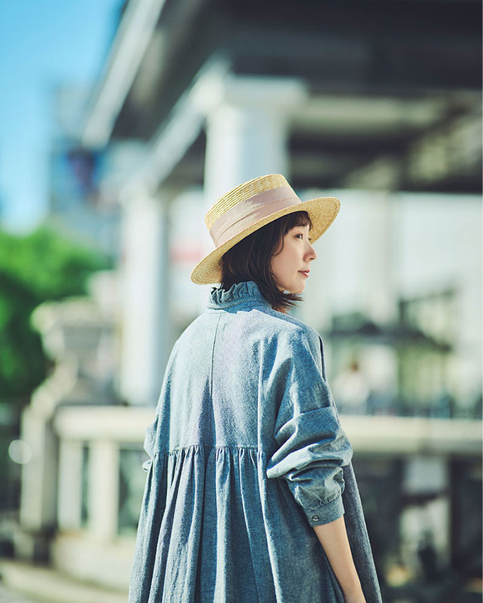 田中帽子店 カンカン帽 つば広 麦わら帽子 Alma(アルマ)ポークパイ型