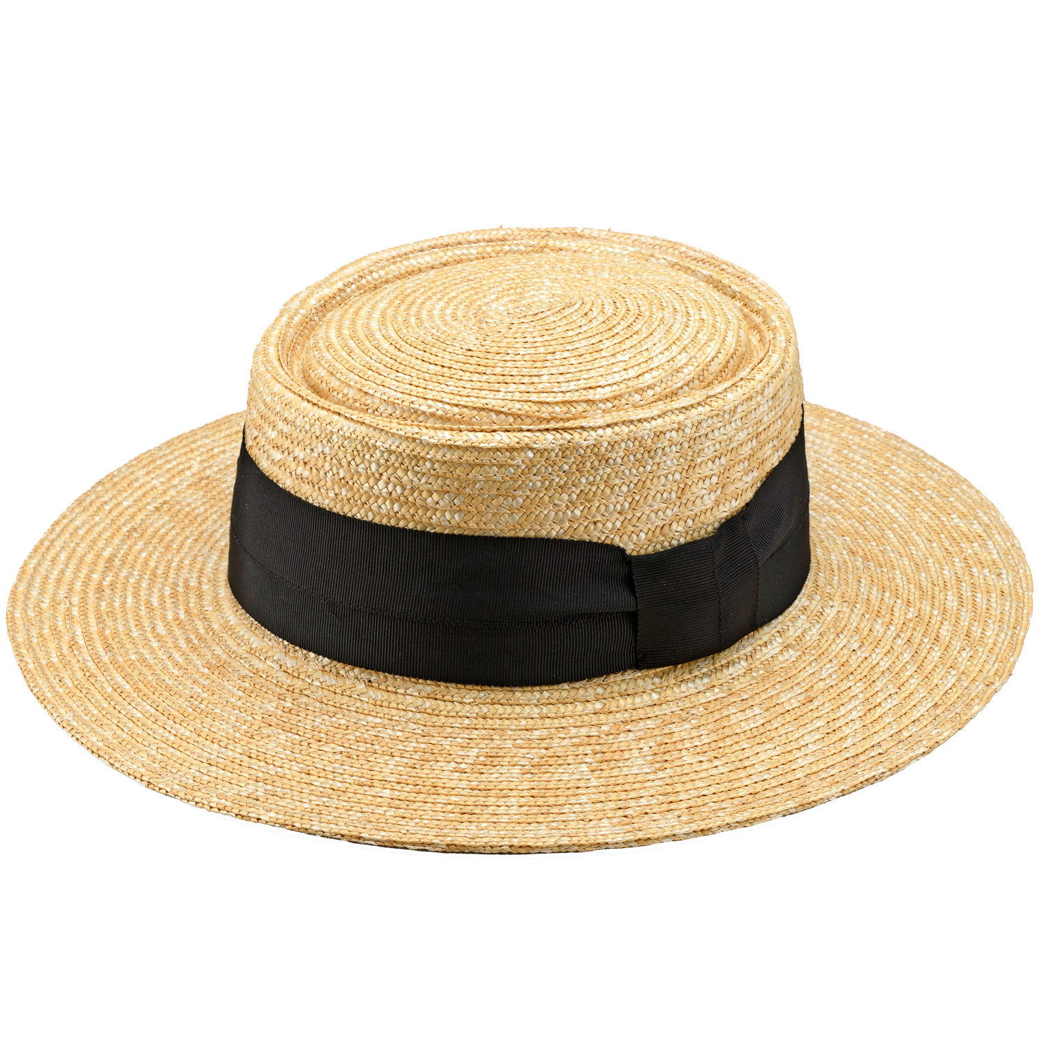 田中帽子店 カンカン帽 つば広 麦わら帽子 Alma(アルマ)ポークパイ型