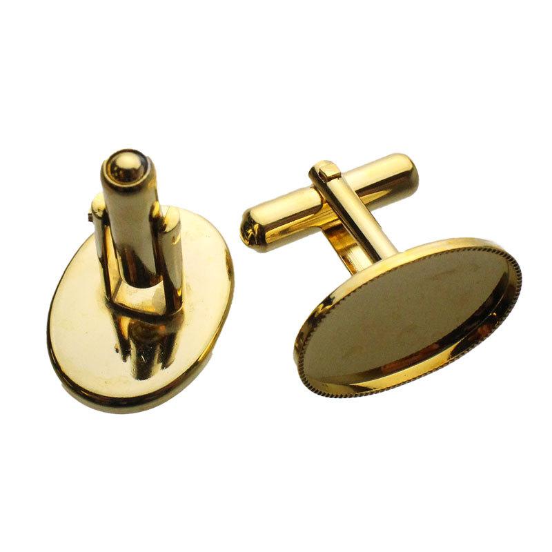 ボタン カフスボタン 楕円 1ペア 18mm×13mm アクセサリー パーツ