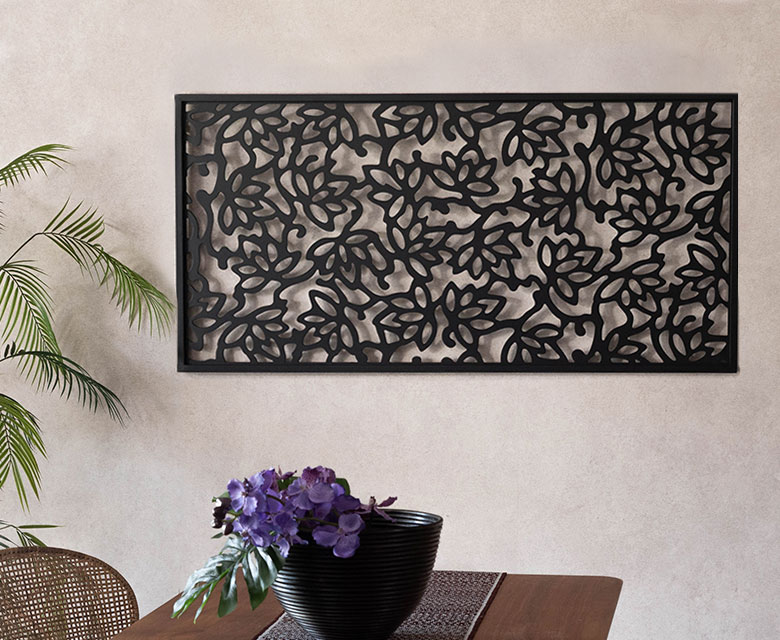 アート パネル フレーム 蓮の花 バリ 絵 壁画 掛絵 ロータス リーフ