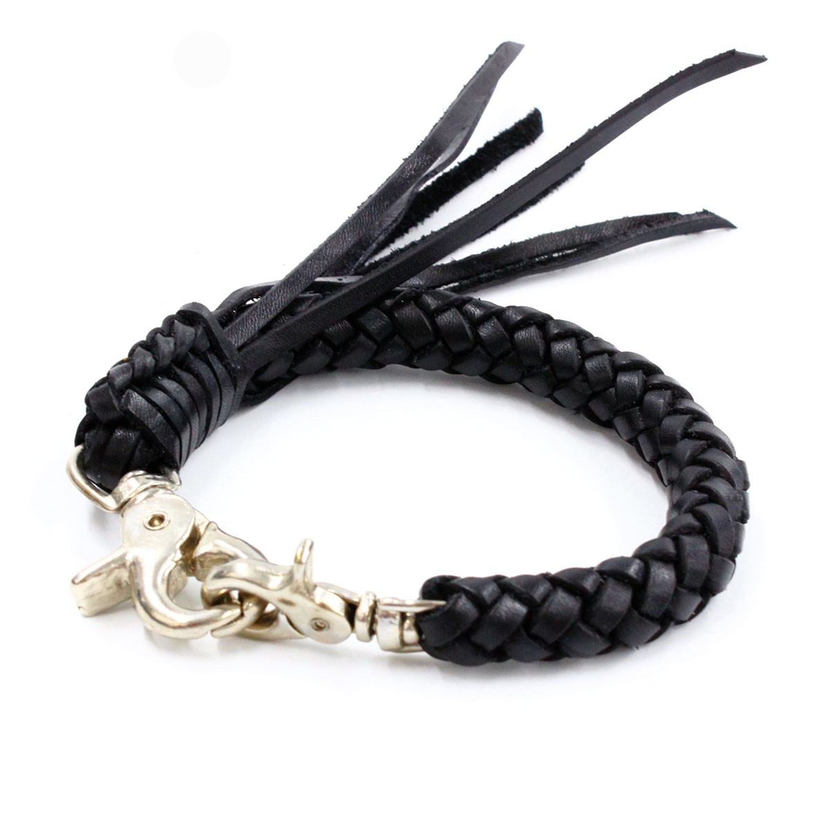 ウォレットチェーン 本革 ショートサイズ 6本編みサドルレザー