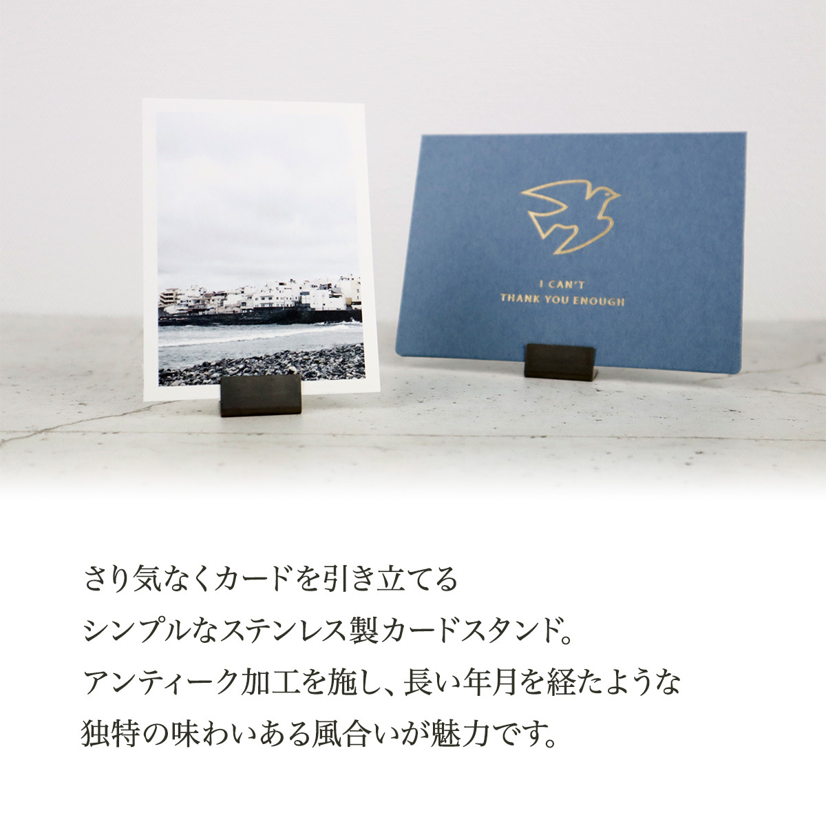 ステンレス カードスタンド レギュラーサイズ 40個セット おしゃれ