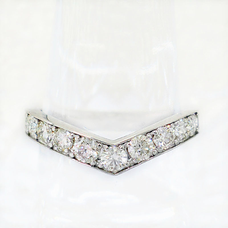 Pt900 エタニティ リング ダイヤモンド 1.0ct ハーフエタニティ