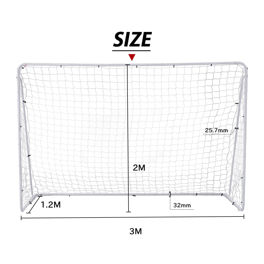 BTM フットサルゴール 2台セット 3m×2m 公式サイズ 組み立て式