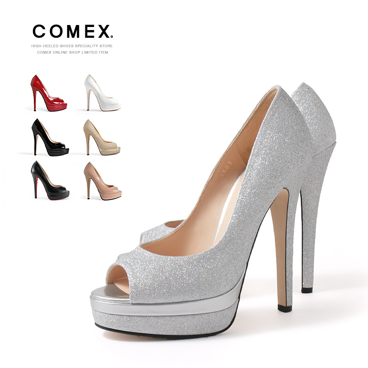 COMEX（コメックス） パンプス プラットフォーム 14cmヒール エナメル