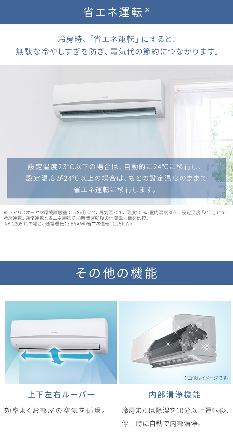 IRIS OHYAMA（アイリスオーヤマ） エアコン 6畳 室外機セット 家庭用