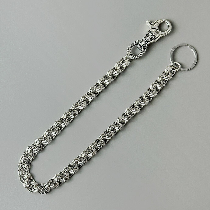 Binich（ビニッチ） シルバー925 スカル リング ウォレットチェーン