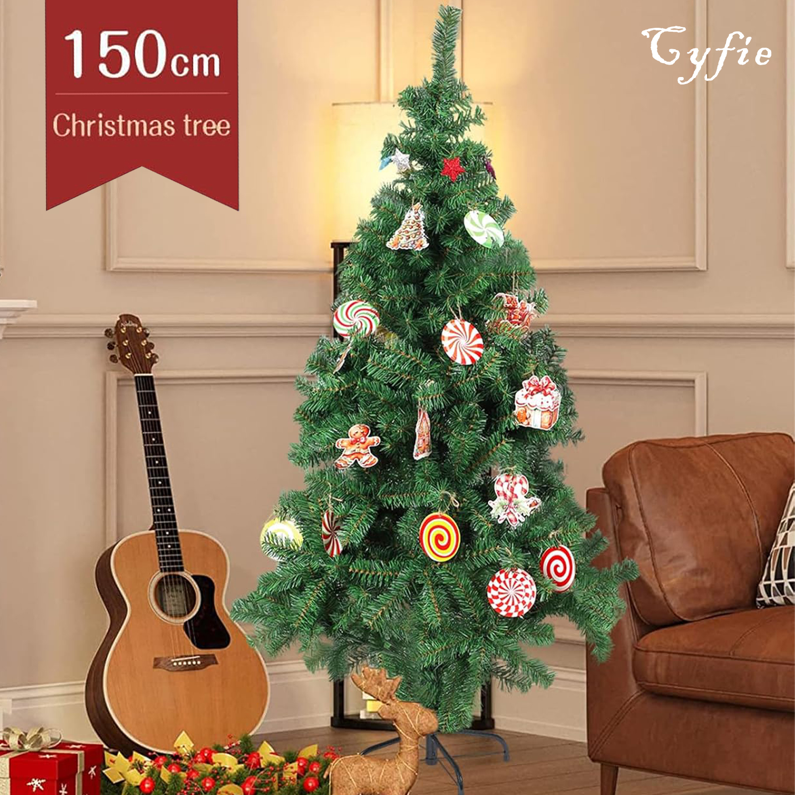 27-1日限定10倍P付] クリスマスツリー 150cm ツリー オーナメント 枝数