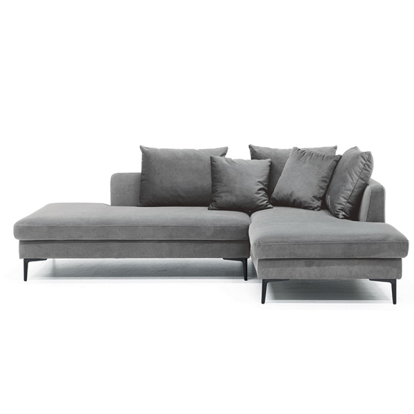 ソファ ソファー カウチソファ L字 3人掛け ファブリック クッション