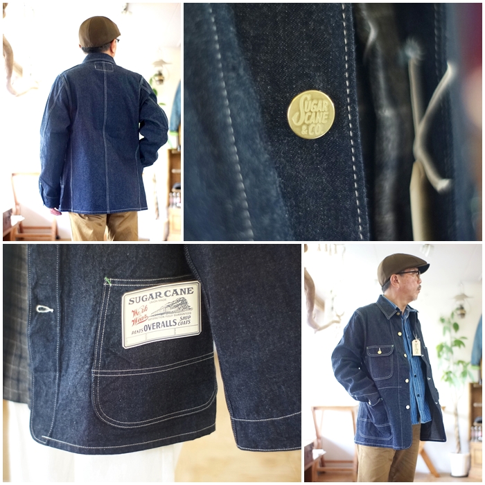 SUGAR CANE シュガーケーン SUGARCANE カバーオール デニムワーク