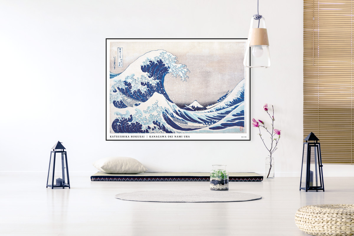 ポスター サイズ豊富 葛飾北斎 富嶽三十六景 神奈川沖浪裏 和モダン