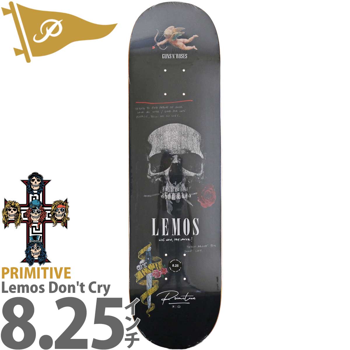 PRIMITIVE（プリミティブ） 8.25インチ スケボー デッキ Primitive