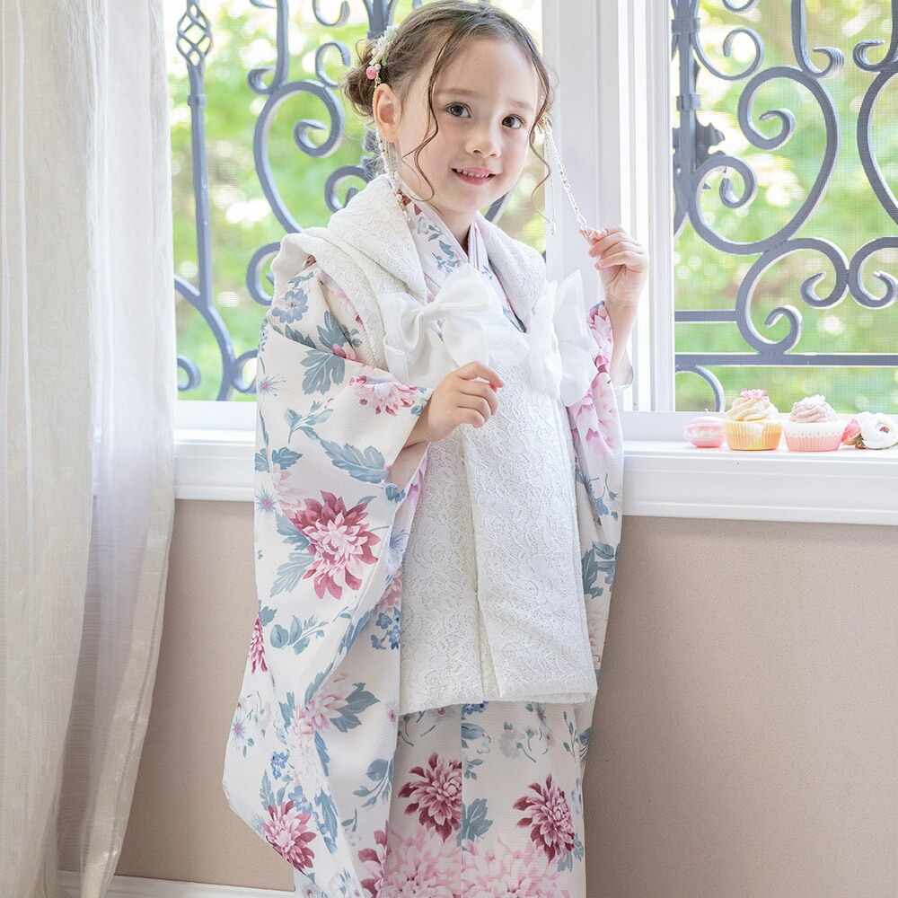 キャサリンコテージ 七五三 着物 被布 ブーツ ベレー帽 セット 3歳 女