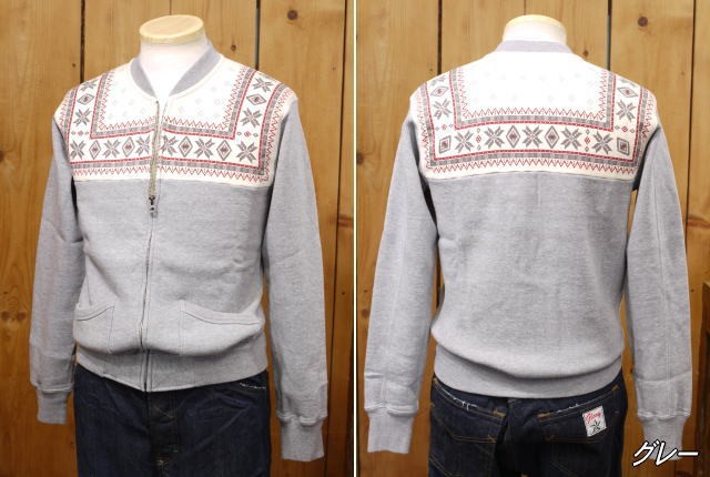 The Flat Head（フラッドヘッド） フラットヘッド 雪柄ジップアップ