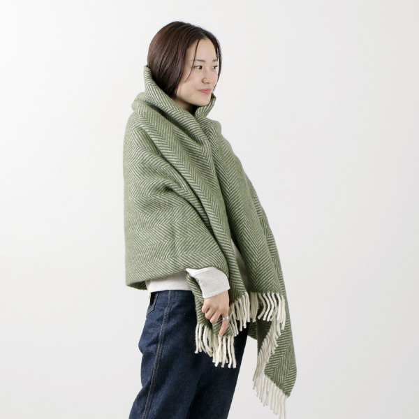 TWEED MILL（ツイードミル） 75×168 フィッシュボーン ブランケット
