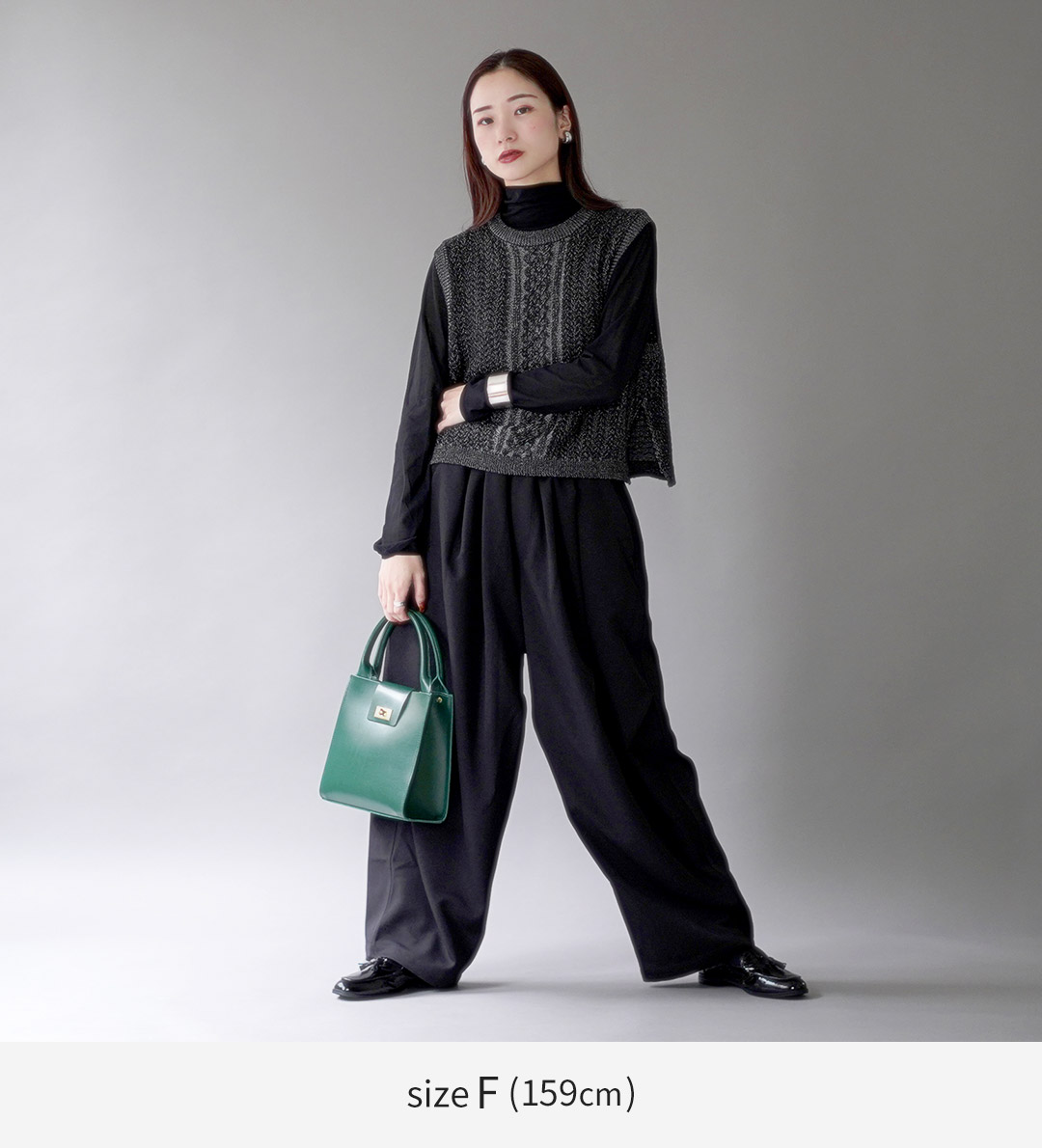 mizuiroind（ミズイロインド） メタリック ヤーン ケーブル ベスト