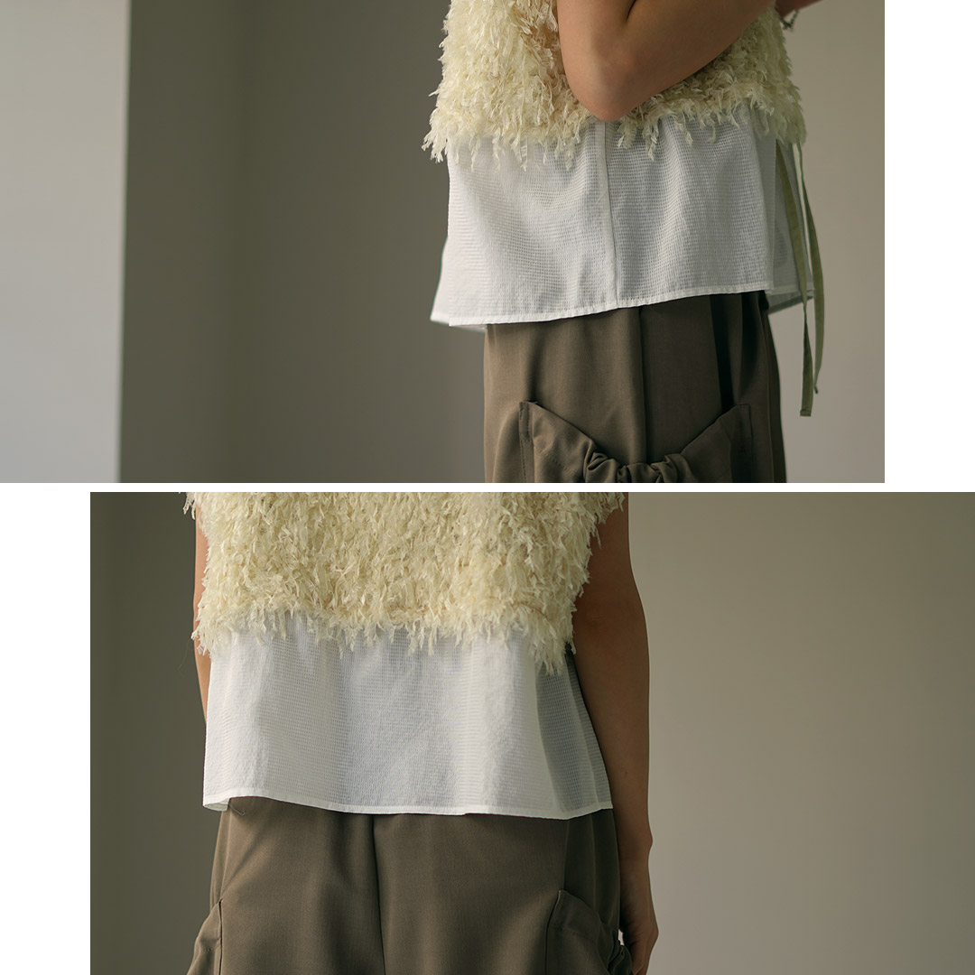 CYAN TOKYO（シアントーキョー） ブラウジング フェザー ブラウス