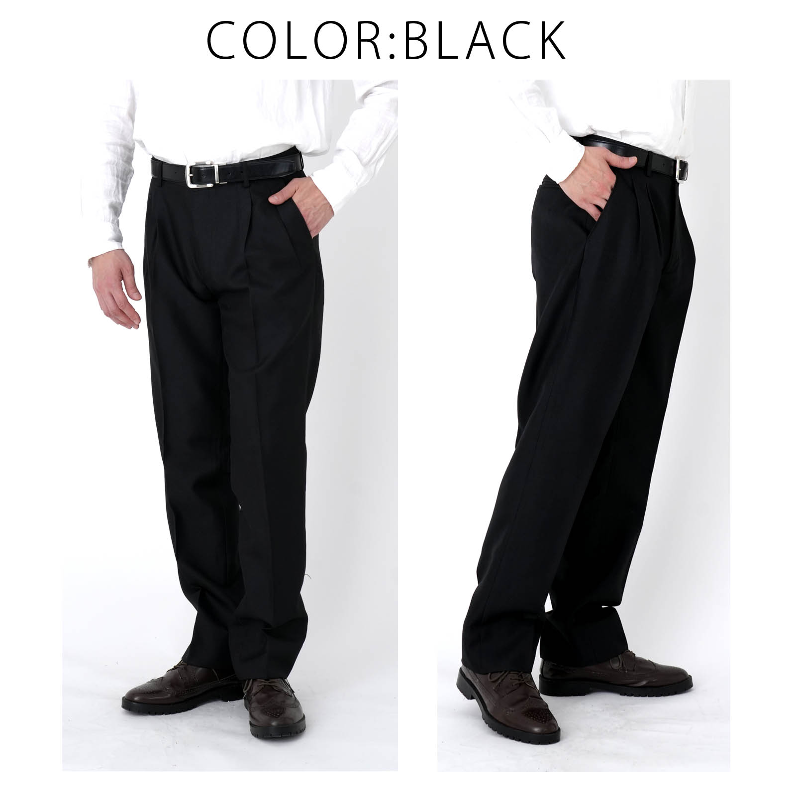 スラックス ツータック ビジネスパンツ 大きいサイズ ウォッシャブル