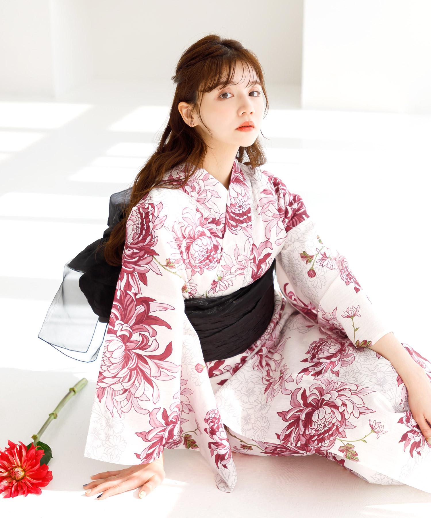 Dita（ディータ） レディース 浴衣 セット 簡単（ゆかた・しわ兵児帯