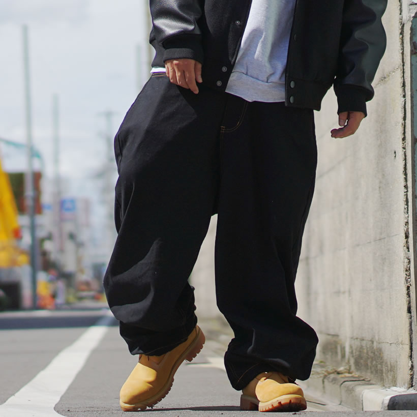 ワイドパンツ メンズ チノパン 大きいサイズ ズボン 極太 ゆったり