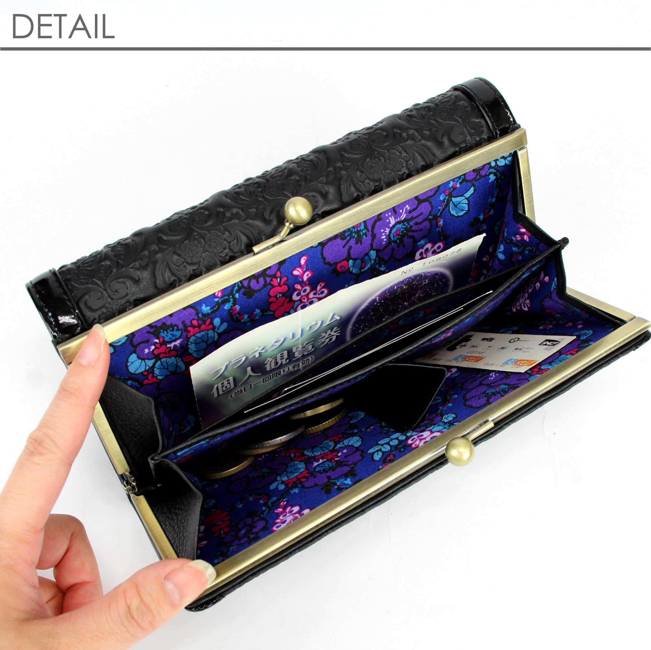 ANNA SUI（アナスイ） 財布 がま口 長財布 316110 セルパン 牛革 本革