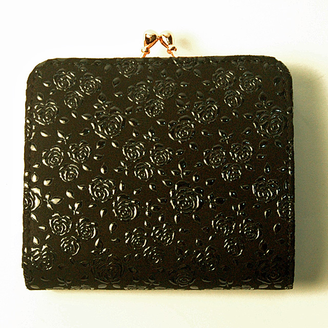 印傳屋（INDEN-YA） 印伝財布二つ折り レディース財布 印伝財布がま口