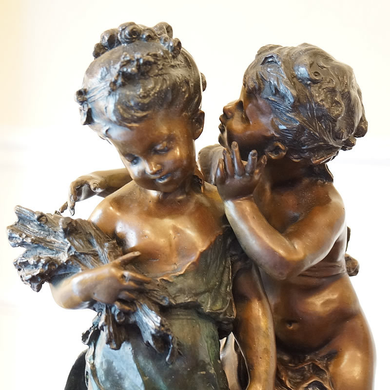 アンティーク ブロンズ像 置物 Auguste Moreau オーギュスト モロー作