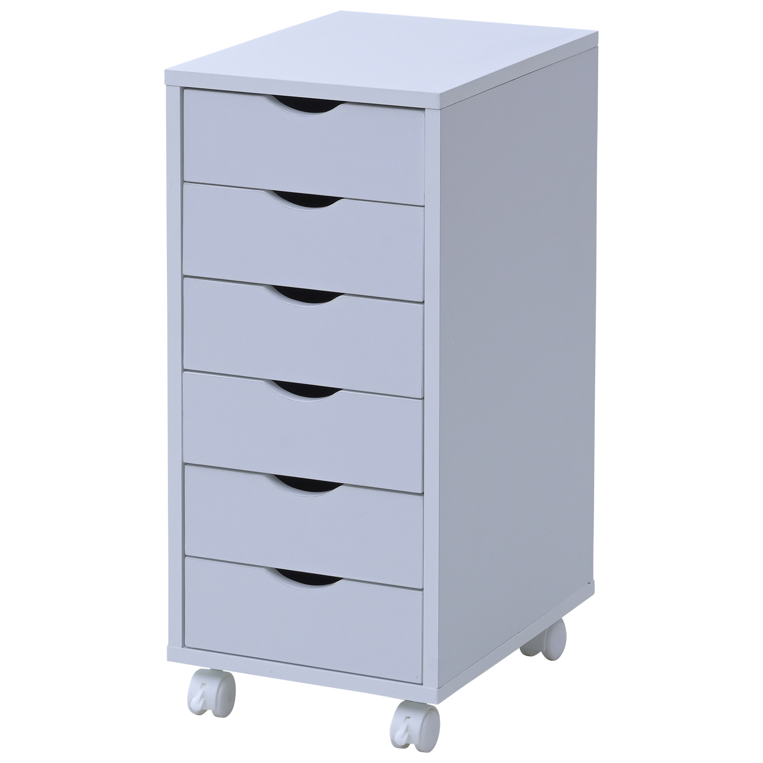 山善（YAMAZEN） サイドチェスト 6段 キャスター付き 幅28.5 奥行36.5