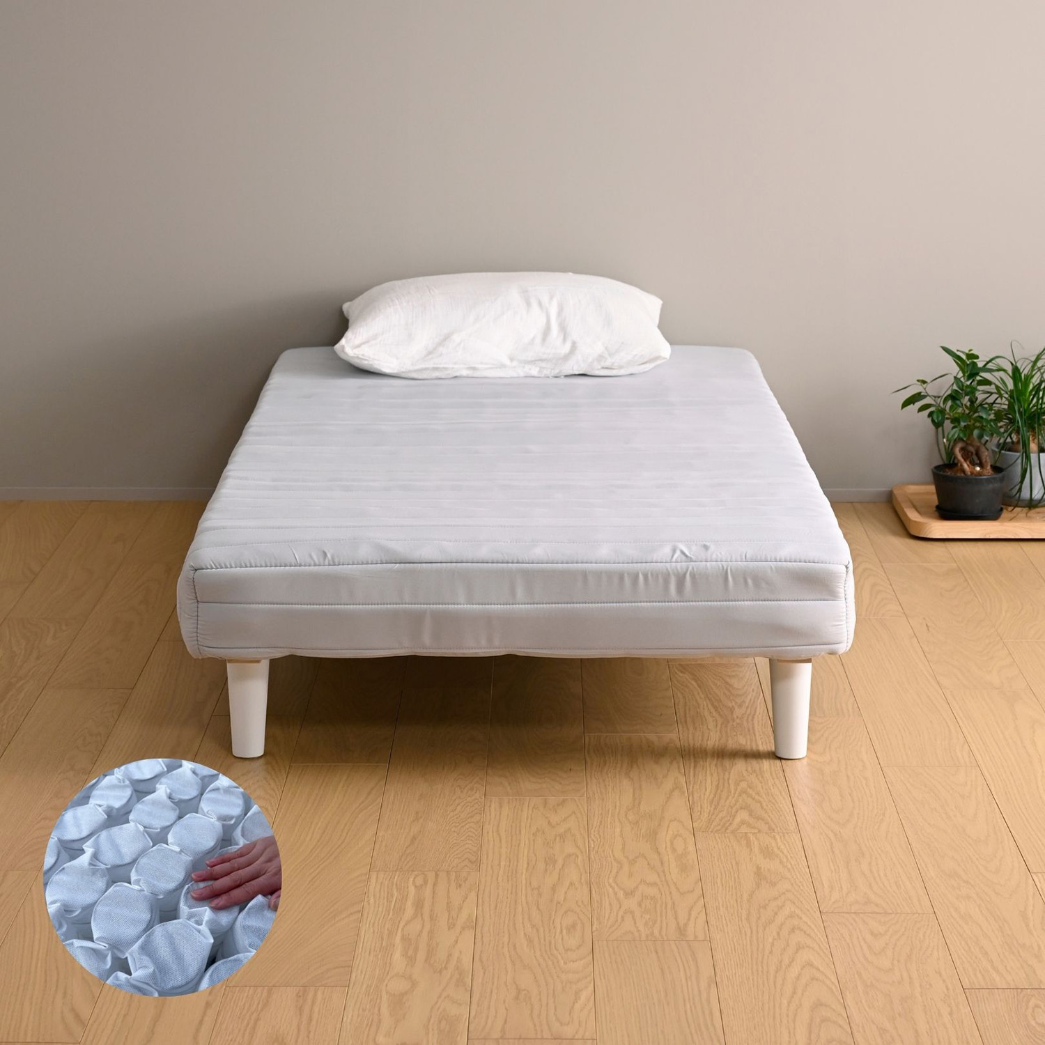 山善（YAMAZEN） ベッド 脚付きマットレス シングル 組み立て簡単