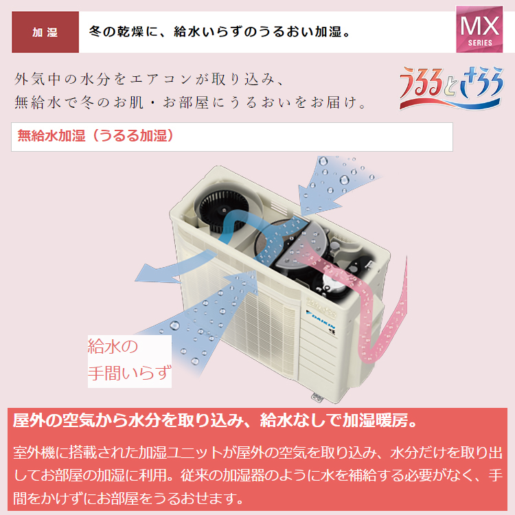 エアコン おもに6畳 ダイキン 2024年 モデル MXシリーズ ホワイト