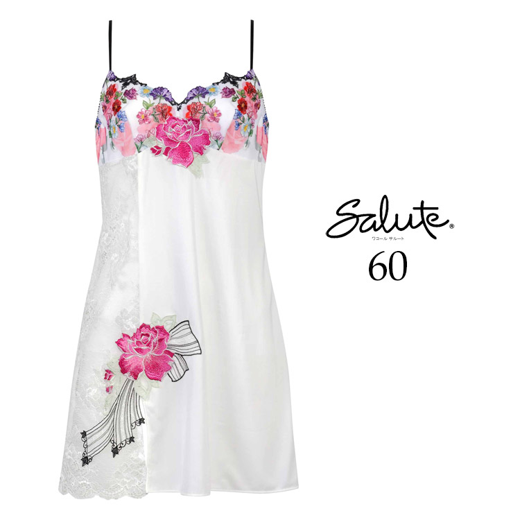 サルート（SALUTE） ワコール 60 スリップ ランジェリー レース 単品