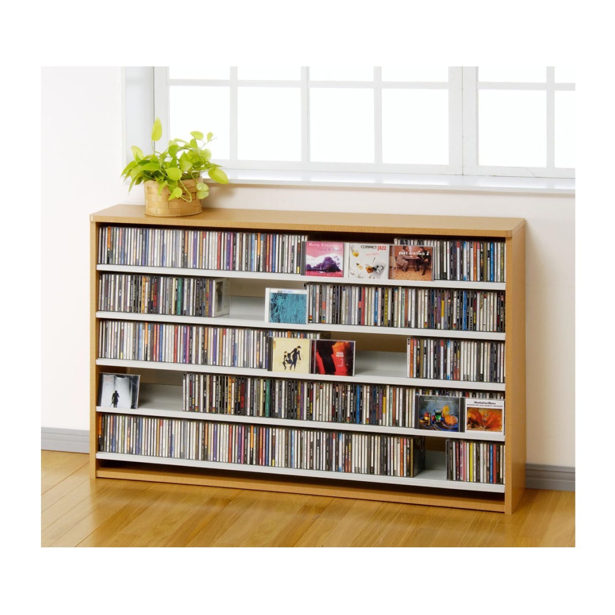 オークス（AUX） cdラック cd 収納 スリム 大容量 おしゃれ CD