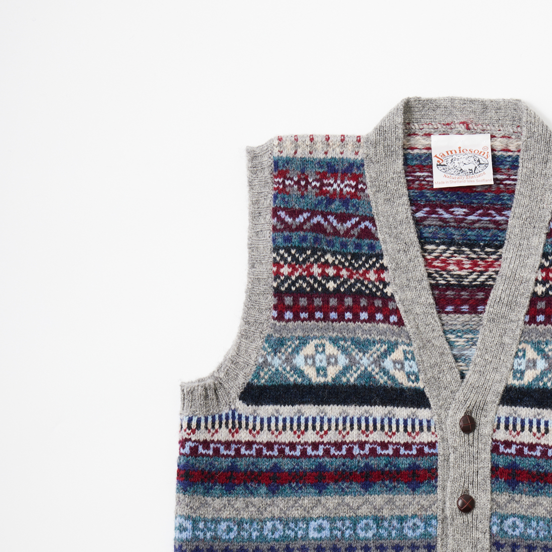 Jamieson's of Shetland JAMIESON'S ジャミーソンズ フェアアイル柄 V