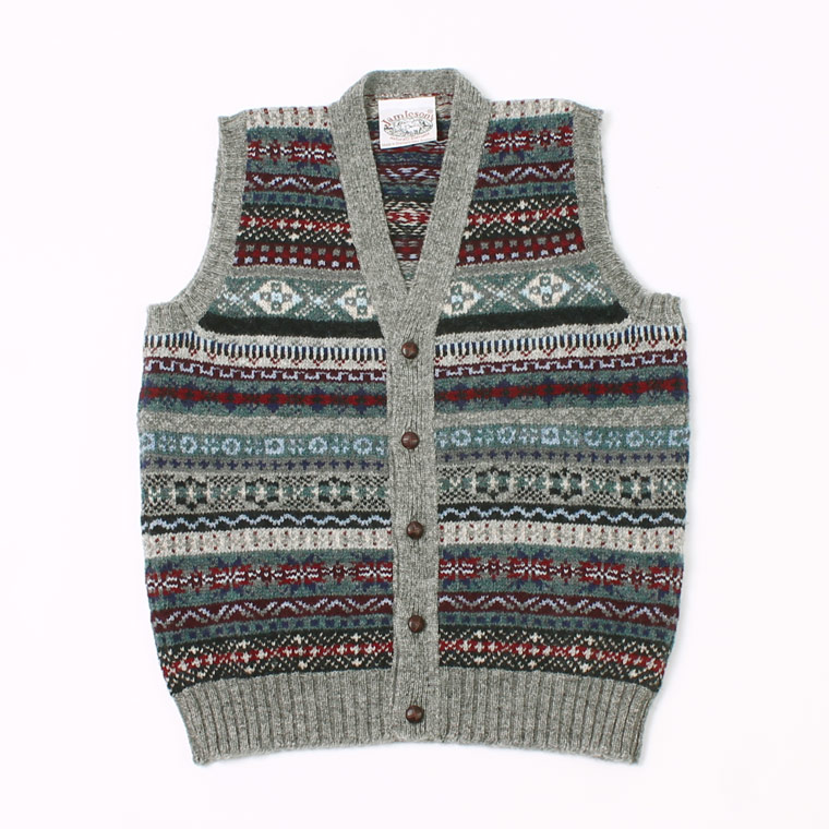Jamieson's of Shetland JAMIESON'S ジャミーソンズ フェアアイル柄 V