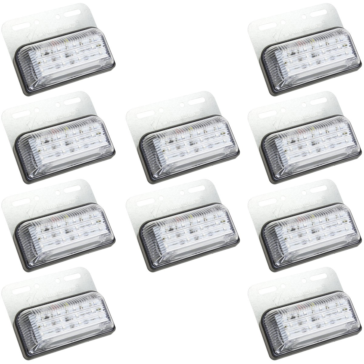 送料無料】 10個セット 24V 高輝度 15LED 内蔵 ダウンライト付き
