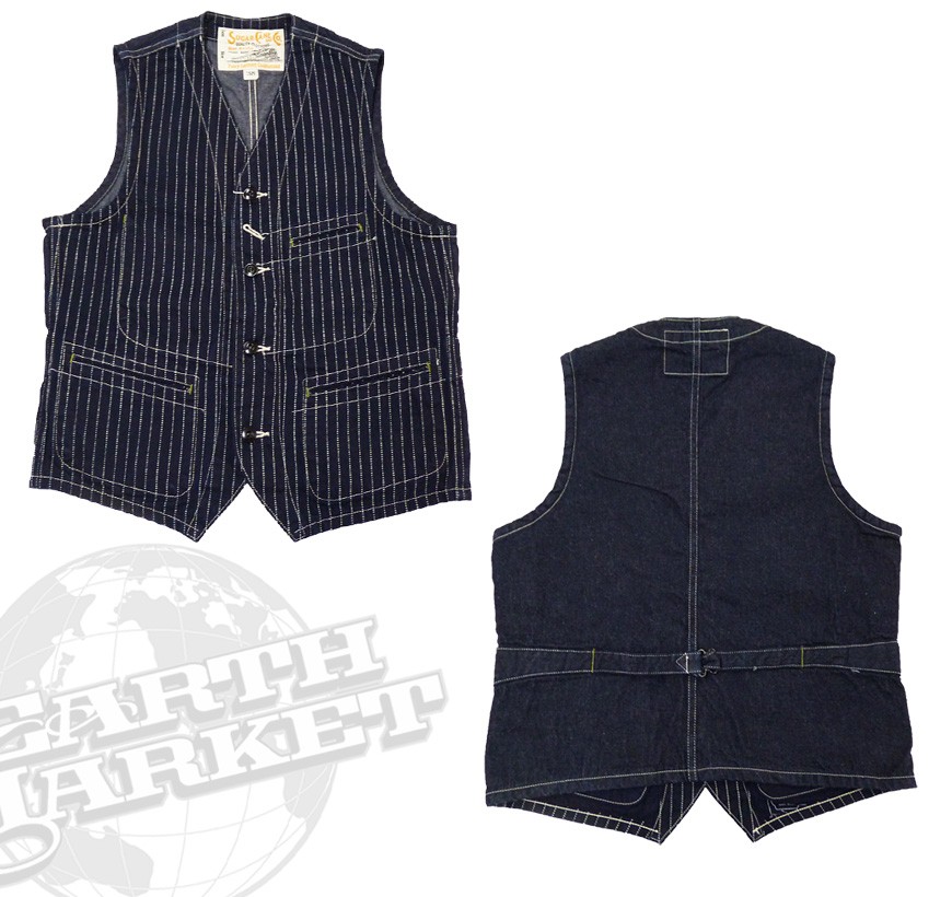 SUGAR CANE シュガーケーン ベスト ワーク ストライプ ウォバッシュ