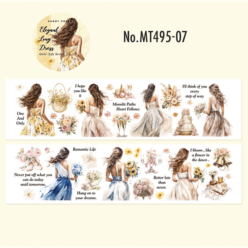 コラージュ 素材 マスキングテープ マステ 人物 女性 女の子 コーヒー