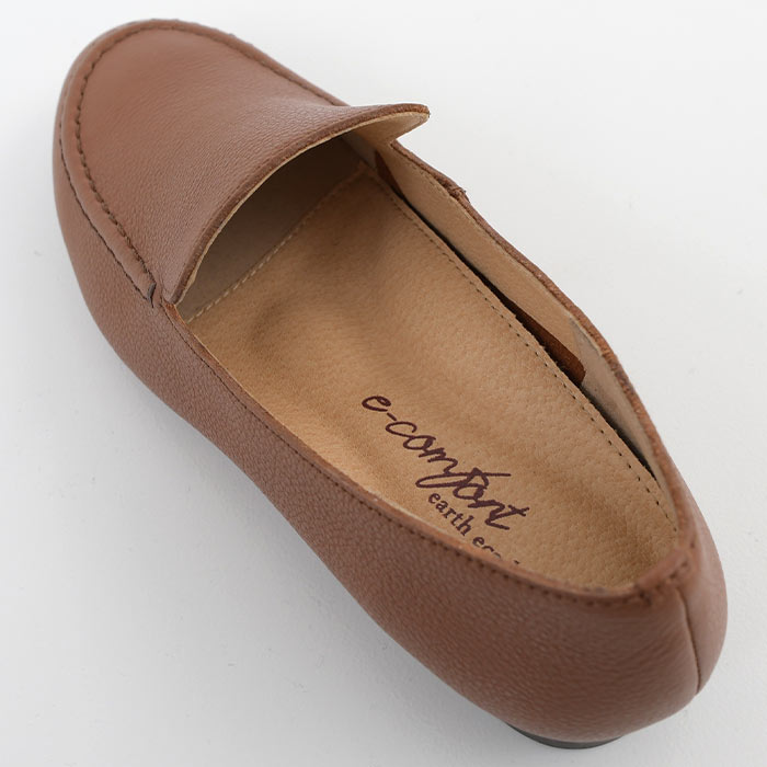 earth_eco_loco 3E ローファー フラットシューズ 本革 コンフォート