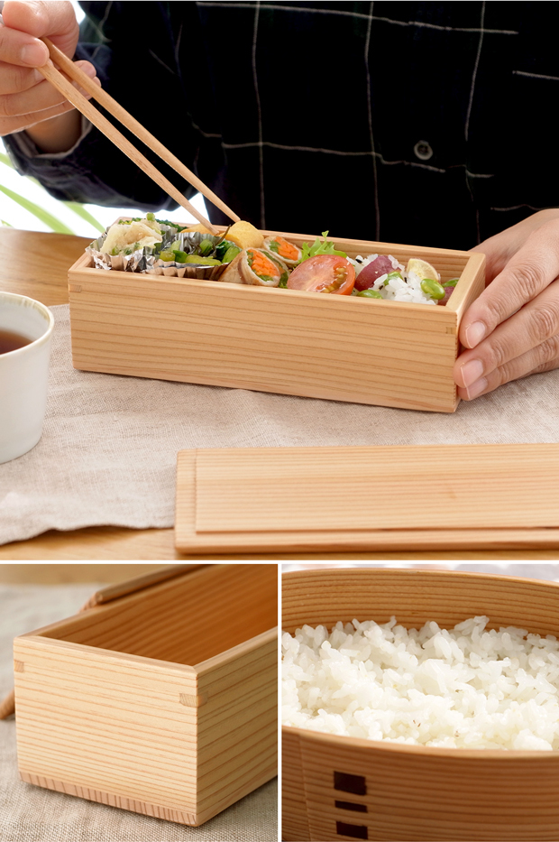 2/27-3/1はP10倍／ お弁当箱 木製 ちぎり弁当箱 一段 450ml 板蓋