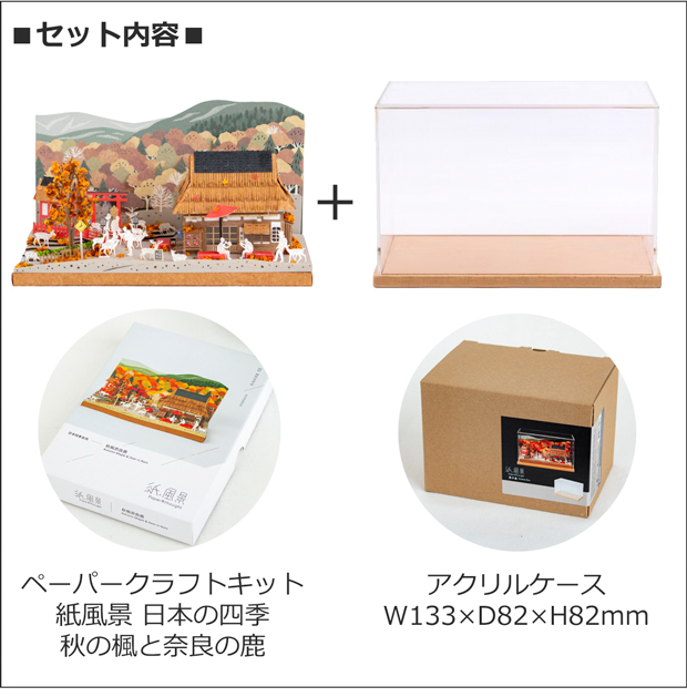 2/27-3/1はP10倍／ ペーパークラフトキット アクリルケース付き 日本の