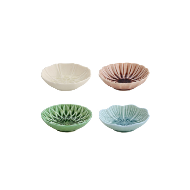 CDF etendue 花音 豆鉢 4枚セット(豆皿 セット おしゃれ 白 食器セット