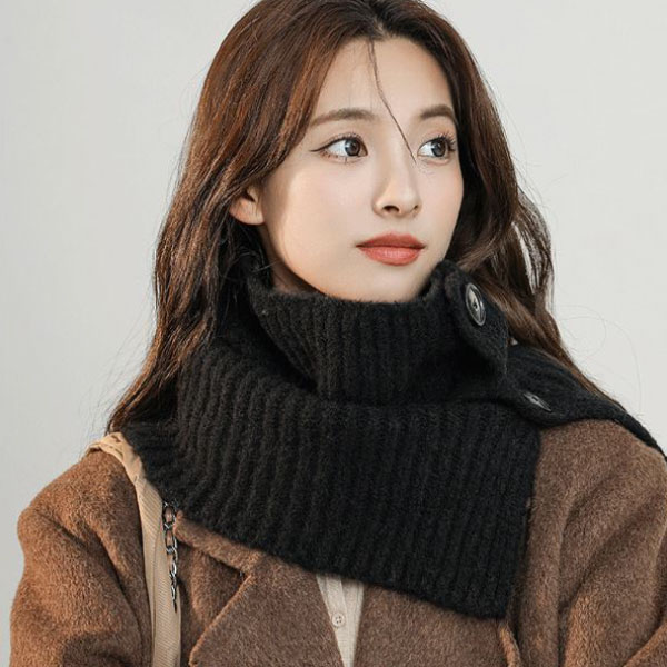 ネックウォーマー ニットスヌード 無地 ボリューム 防寒 秋冬 大人