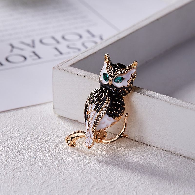 ストールピン ブローチ フクロウブローチ ストールクリップ スカーフ