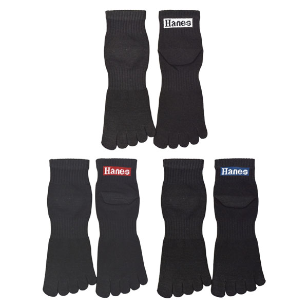 Hanes（ヘインズ） 靴下 ソックス メンズ 5本指 3足組 セット